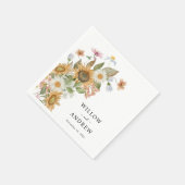 Elegant Zonnebloem Papier Servet (Hoek)