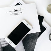 Elegant Zonnebloem Script Koppel Retouradres Rubberstempel