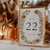 Elegant Zonnebloem Tafelnummer