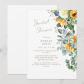 Elegant Zonnebloem Toscaans Vrijgezellenfeest Kaart (Voorkant / Achterkant)