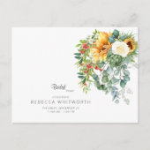 Elegant Zonnebloem Toscaans Vrijgezellenfeest Uitnodiging Briefkaart (Voorkant)