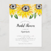 Elegant Zonnebloem Vrijgezellenfeest Nodig Waterve Briefkaart (Voorkant)