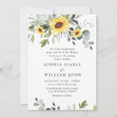 Elegant zonnebloemen Eucalyptus Weduwen in één Kaart (Voorkant)