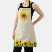 Elegant zonnebloemen op Light Beige Schort (Insitu)