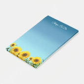 Elegant zonnebloemen op Sky Blue Dingen om te doen Post-it® Notes (Schuin)