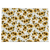 Elegant zonnebloempatroon groot cadeauzakje (Achterkant)