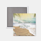 Elegant zonneschijn en blauw oceaanstrand magneet (Voorkant / Achterkant)