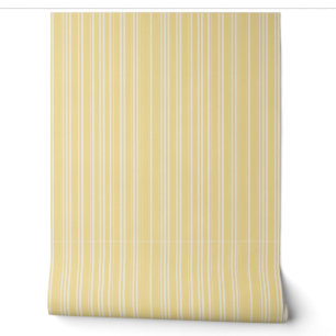 Elegant zonnig geel Snoep gestreept Behang