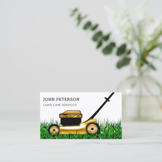 Elegant zorg voor grassen visitekaartje (Staand voorkant)