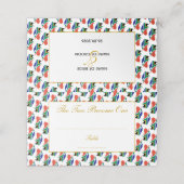 Elegant Zuid-Afrika Huwelijksfeest Plaatskaartje (Buitenkant ongevouwen)