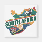 Elegant Zuid-Afrika Travel Souvenir Magneet (Voorkant)