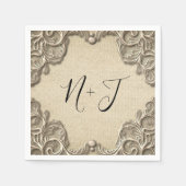 Elegant Zuid-Charm Burlap Lace Servet (Voorkant)
