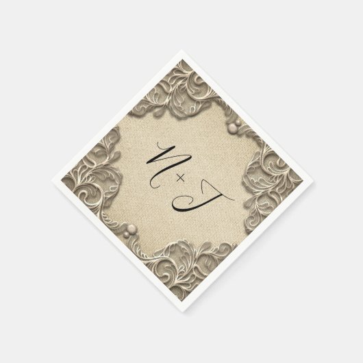 Elegant Zuid-Charm Burlap Lace Servet (Hoek)