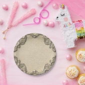 Elegant Zuid-Charm Burlap Wedding Papieren Bordje (Feest)