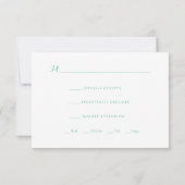 Elegant Zuid-Western pastelgroen RSVP Kaartje (Achterkant)