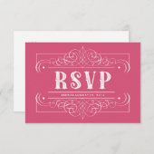 Elegant Zuid-Western Roze RSVP Kaartje (Voorkant / Achterkant)