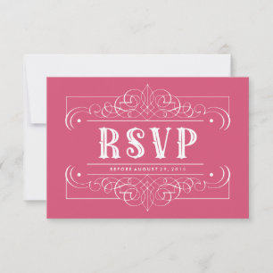 Elegant Zuid-Western Roze RSVP Kaartje