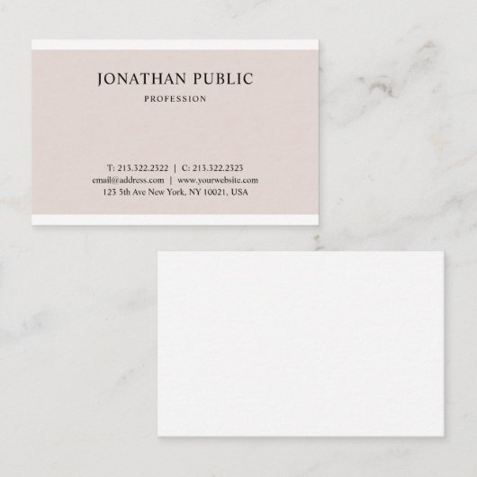 Elegant zuiver grafisch ontwerp — Professioneel de Visitekaartje (Voorkant / Achterkant)