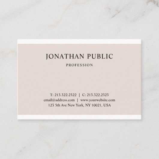 Elegant zuiver grafisch ontwerp — Professioneel de Visitekaartje (Voorkant)