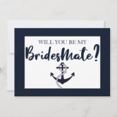 Elegant zul je mijn bruidsgenoot bruidsmeisje Kaar Kaart (Voorkant)