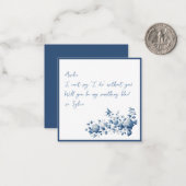 Elegant zul je mijn iets blauw aangepaste Kaart Notitiekaartje (Voorkant / Achterkant in situ)