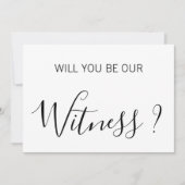 Elegant zul je onze getuige voorstel Kaart zijn (Voorkant)