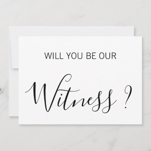 Elegant zul je onze getuige voorstel Kaart zijn (Voorkant)