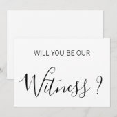 Elegant zul je onze getuige voorstel Kaart zijn (Voorkant / Achterkant)