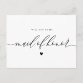 elegant zult u mijn dienstmeisje zijn briefkaart (Voorkant)