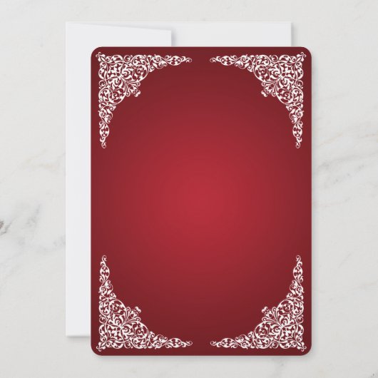 Elegant  zwaait kerstfeest rood kaart (Achterkant)