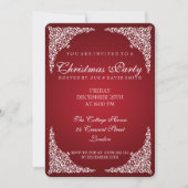 Elegant  zwaait kerstfeest rood kaart (Voorkant)