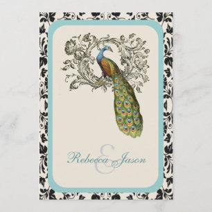 elegant zwaait  lily floral peace bruiloft kaart