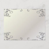 elegant zwaait moderne bruiloft met behoud van dat aankondigingskaart (Achterkant)