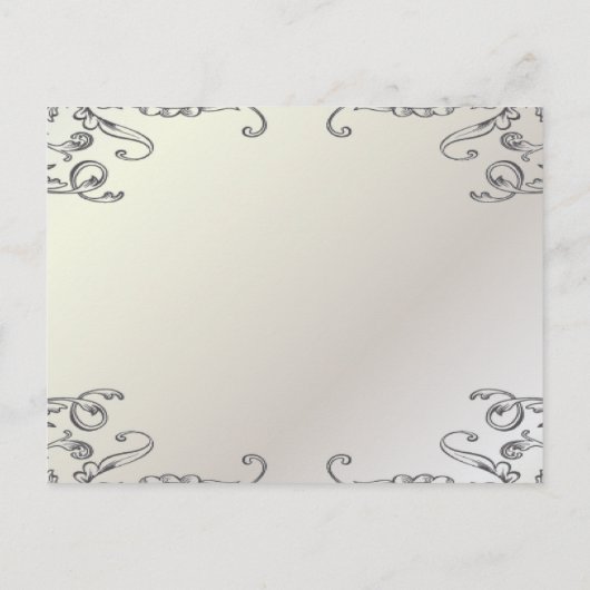 elegant zwaait moderne bruiloft met behoud van dat aankondigingskaart (Achterkant)