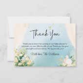 Elegant Zwaan Baby shower Dank u kaart (Voorkant)