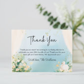 Elegant Zwaan Baby shower Dank u kaart (Staand voorkant)