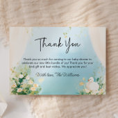 Elegant Zwaan Baby shower Dank u kaart