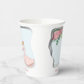Elegant Zwaan Baby shower Papieren Bekers (Links)