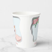 Elegant Zwaan Baby shower Papieren Bekers (Rechts)