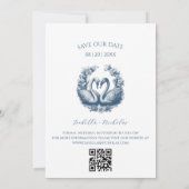 Elegant Zwaan Foto Sla de datum Kaart (Achterkant)