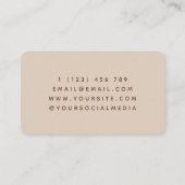 Elegant Zwangere Lady Silhouette Minimalist Doula Visitekaartje (Achterkant)