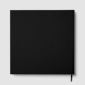 Elegant zwart 12x12 gastenboek voor elke speciale  (Achterkant)