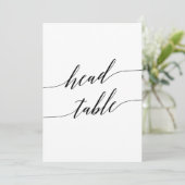 Elegant Zwart 5x7 Afdrukbaar Hoofd Tafelnummer (Staand voorkant)