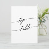 Elegant Zwart 5x7 Afdrukbaar Tafelnummer (Staand voorkant)