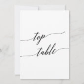 Elegant Zwart 5x7 Afdrukbaar Tafelnummer (Achterkant)