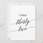 Elegant Zwart 5x7 Afdrukbaar Tafelnummer 32 (Achterkant)