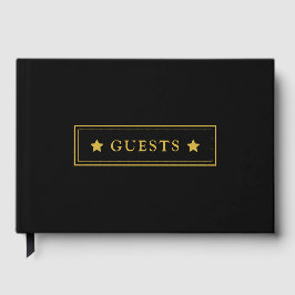 Elegant zwart 9 "x6" gastenboek voor elke speciale