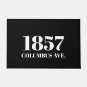 Elegant zwart aangepast straatadresnummer deurmat (Voorkant)