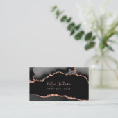 elegant zwart agaat visitekaartje (Staand voorkant)