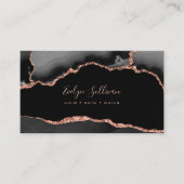 elegant zwart agaat visitekaartje (Voorkant)